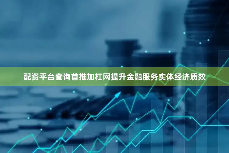 配资平台查询首推加杠网提升金融服务实体经济质效