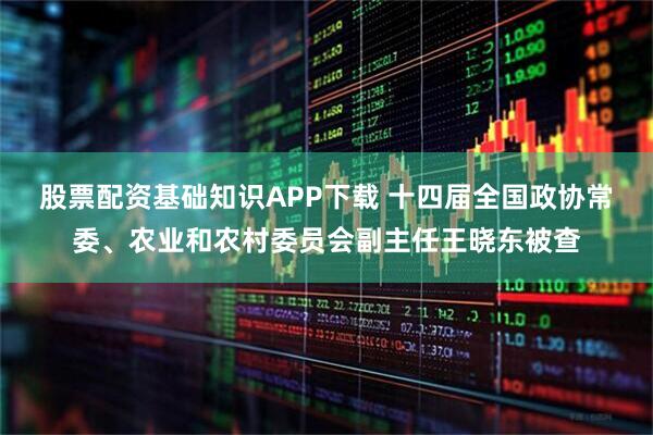 股票配资基础知识APP下载 十四届全国政协常委、农业和农村委员会副主任王晓东被查